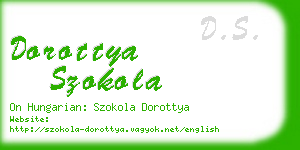 dorottya szokola business card